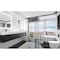 Castello Usa Amazon 84-inch Black Vanity Set with White Top and Black Handles CB-MC-84BLK-BL-2056-WH - alternate 7